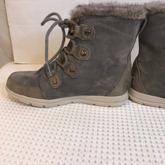 SOREL EXPLORER JOAN INSULATED SUEDE LACED UP BOOT SIZE 8.5 - Picture 6 of 10